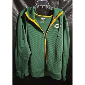 NFL Team Apparel Green Bay Packers Zippered  Jacket TX3 Warm Mens XL FOOTBALL
